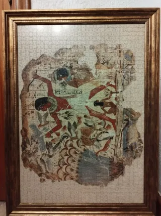 Cuadro Antiguo Egipcio Marco Dorado