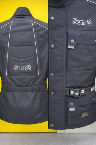 Chaqueta Moto Som3 Adventure Negra Talla XS. Chica