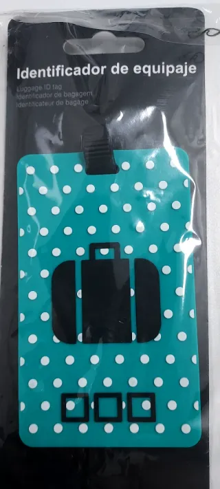 Identificador de equipaje con diseño de lunares
