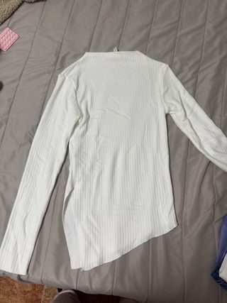 Jersey blanco de canalé