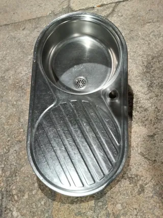 Fregadero acero inoxidable sin grifo