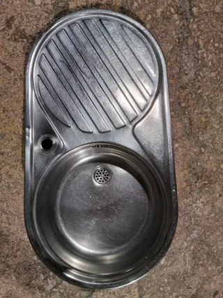 Fregadero acero inoxidable sin grifo