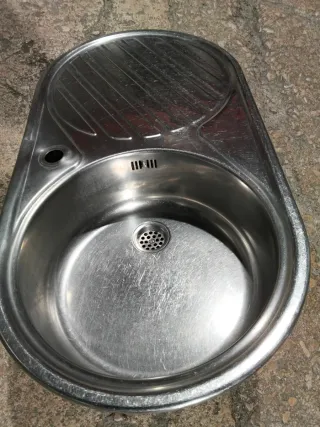 Fregadero acero inoxidable sin grifo