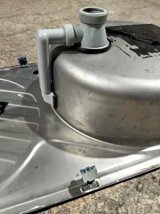 Fregadero acero inoxidable sin grifo