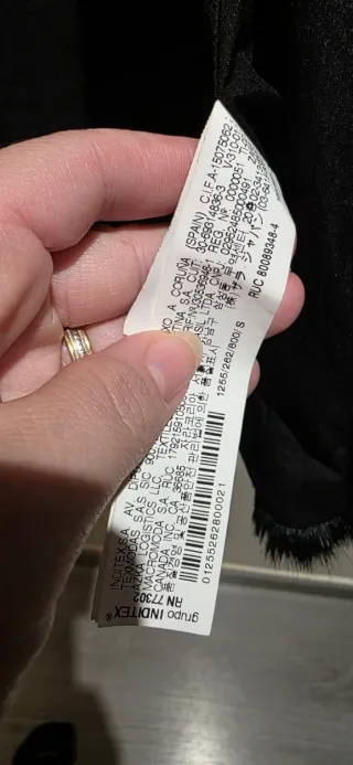 Abrigo pelo  sintético Zara.Talla S