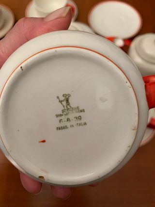 Servizio tè porcellana vintage R. Ginori