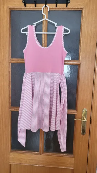 Vestido Maggie Sweet rosa y blanco