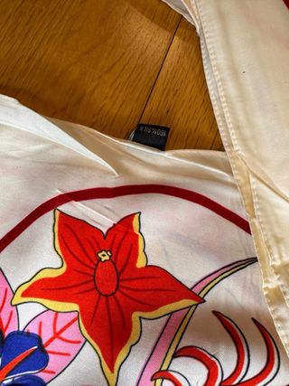 Lote 5 Pañuelos Seda Estampados Flores