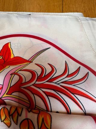 Lote 5 Pañuelos Seda Estampados Flores