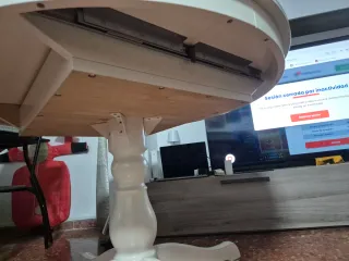 Mesa comedor extensible blanca