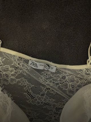 Top Corsé Encaje Blanco Zara