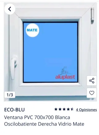 Ventana PVC 70x70 Blanca