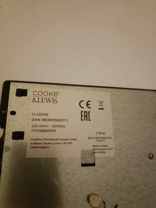 Piani cottura Vitrocerámica Cooke & Lewis