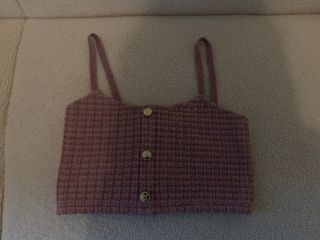 Top Zara rosa botones