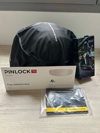 Casco Scorpion Exo R1 Evo II Air Blanco + Intercom