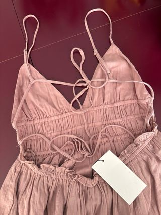 Vestido Zara Algodón Rosa