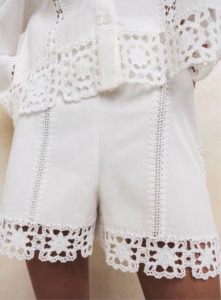 Conjunto Zara Blanco Encaje