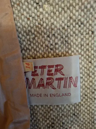 Chaqueta Tweed Made in England Beige