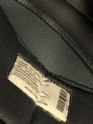 Casco integral de moto negro y azul. Talla XL.