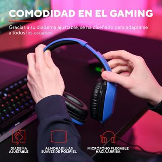 Cuffie da gioco Trust Gaming GXT 415B Zirox leggere con microfono pieghevole