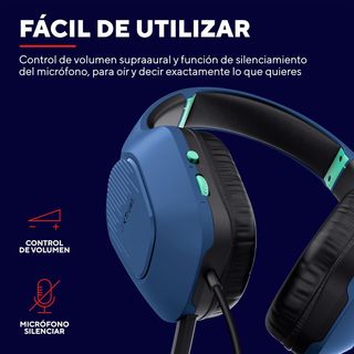 Cuffie da gioco Trust Gaming GXT 415B Zirox leggere con microfono pieghevole
