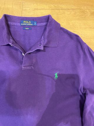 Polo Ralph Lauren Manga Larga Morado Talla L
