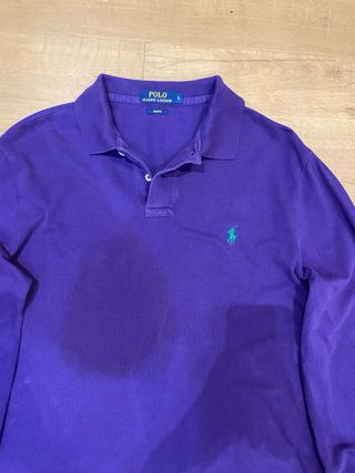 Polo Ralph Lauren Manga Larga Morado Talla L