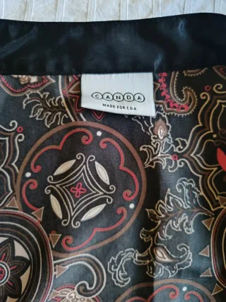 Camisa cruzada estilo japonesa