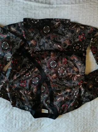 Camisa cruzada estilo japonesa