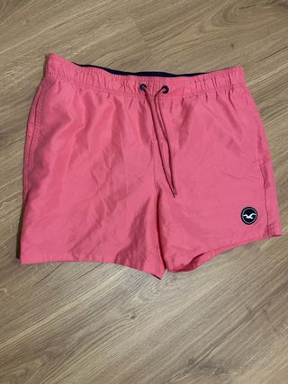 Bañador rosa Hollister