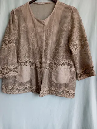 Chaqueta de encaje verde talla única