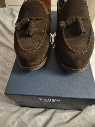 Zapatos mocasines hombre ante