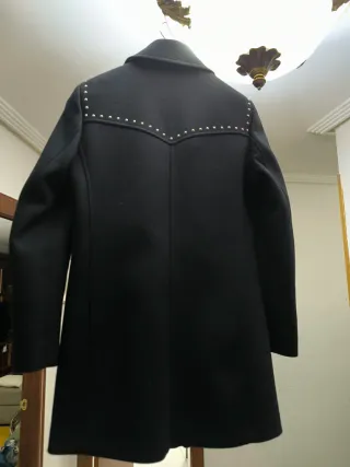 Abrigo paño Zara negro mujer Talla S