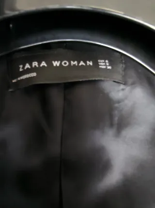 Abrigo paño Zara negro mujer Talla S