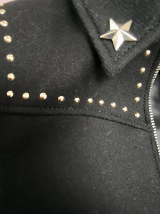 Abrigo paño Zara negro mujer Talla S