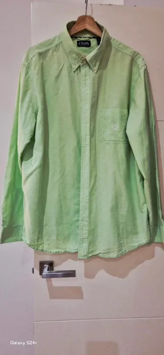 Camisa Chaps Verde Hombre