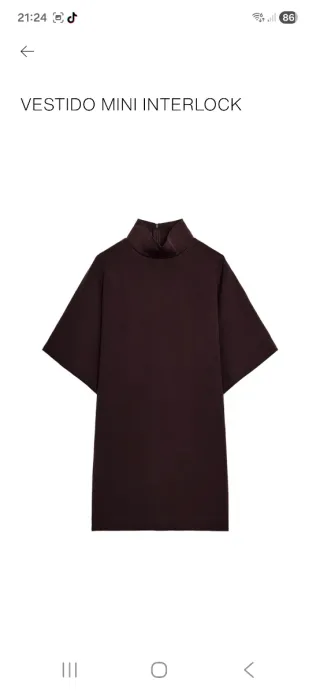 Vestido Zara Mini Interlock Talla M