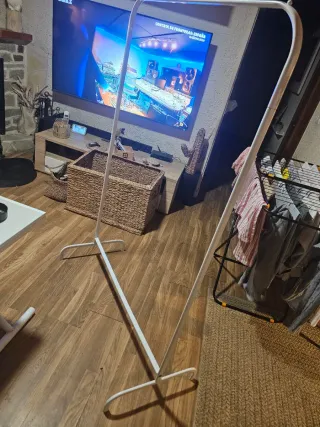 Burro perchero blanco metal