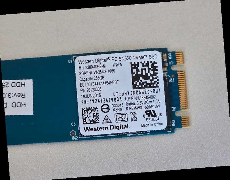 SSD WD Sn520 NVMe 256GB M.2 2280 – Nuevo afbeelding 2