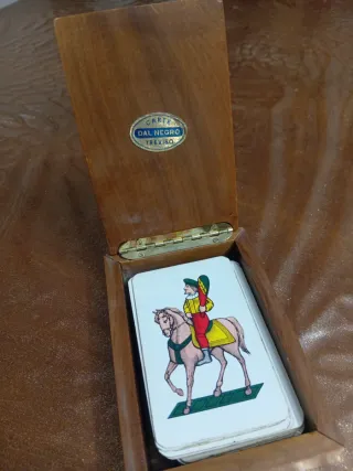 Scatola Vintage Legno Carte Dal Negro Treviso