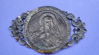 ANTIGUA PLACA PUERTA .SAGRADO CORAZÓN DE JESÚS.