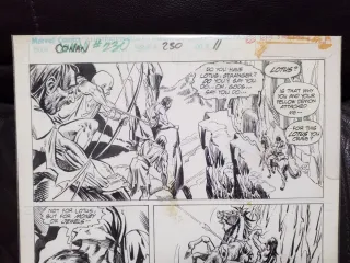 Pagina Original Frank Springer y Don Perlin Conan