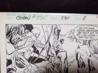 Pagina Original Frank Springer y Don Perlin Conan