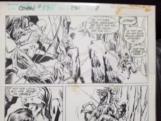 Pagina Original Frank Springer y Don Perlin Conan