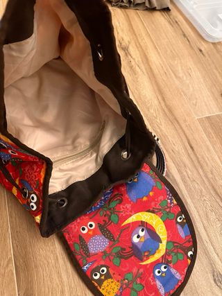 Mochila Multicolor con Estampado de Búhos