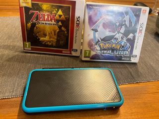 Nuovo Nintendo 2DS XL Nero + Pokémon e Zelda