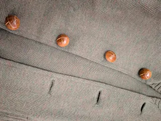 Chaqueta de lana virgen beige