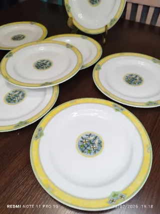 8 Platos Postre Porcelana Francesa AMOUR