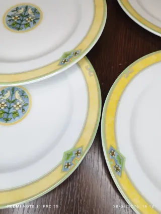 8 Platos Postre Porcelana Francesa AMOUR