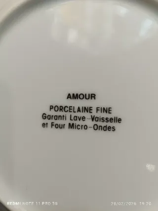 8 Platos Postre Porcelana Francesa AMOUR